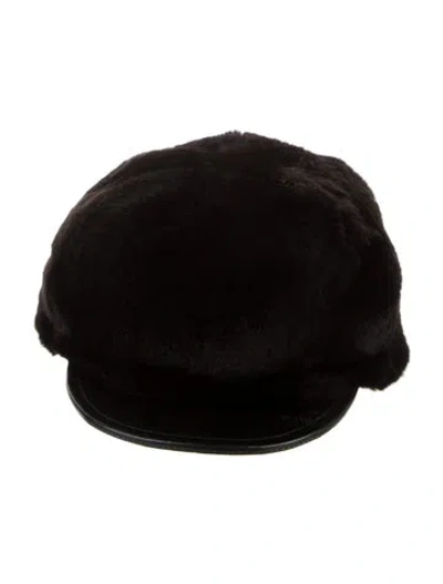 Pre-owned Maison Michel Furry Hat In Black