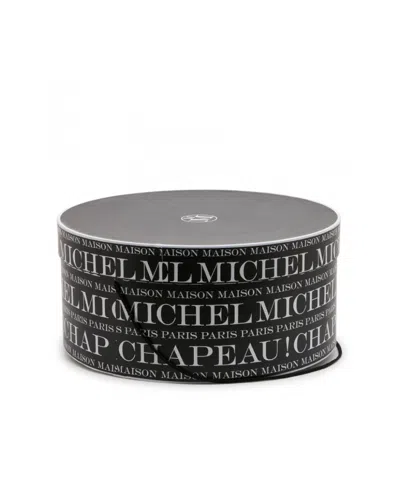 Maison Michel Graphic-print Hat Box In Black