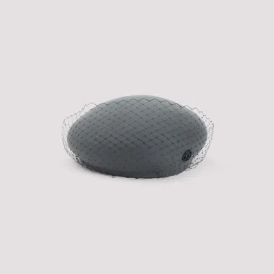 Maison Michel Grey Beret Hat In Gray