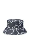Maison Michel Harper Heart-pattern Hat In Black