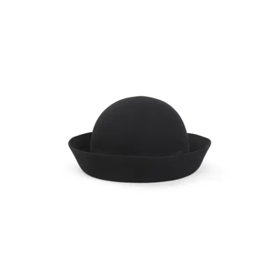 Maison Michel Cuffed Felt Hat In Black