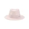 Maison Michel Fedora Hat In Pink Wool Felt In Pink