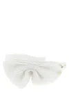 Maison Michel Beth Headband Featuring Bow Knit Texture In White