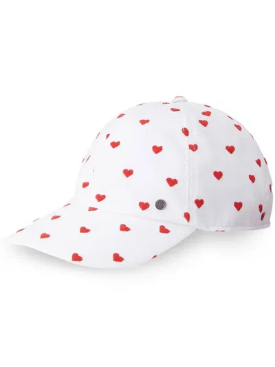 Maison Michel Baseballkappe Mit Herz-print In White