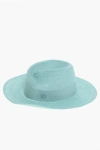 Maison Michel Hemp Fedora With Gros-grain Ribbon