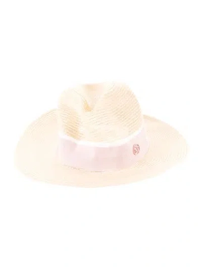 Pre-owned Maison Michel Hemp Woven Bucket Hat In Neutral