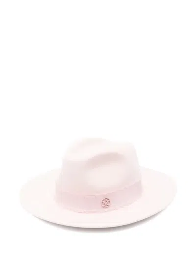 Maison Michel Henrietta Fedora Hat In White
