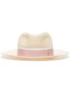 Maison Michel André Straw Fedora Hat In Neutrals