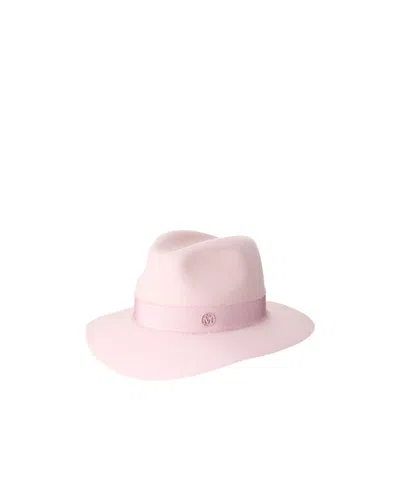Maison Michel Henrietta Fedora Hat In Pink