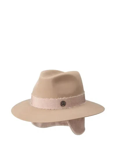 Maison Michel Henrietta Ribbon-trim Hat In Neutral