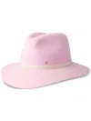 Maison Michel Logo-charm Wool-felt Fedora In Pink