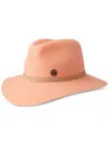 Maison Michel Henrietta Wool-felt Fedora In Orange