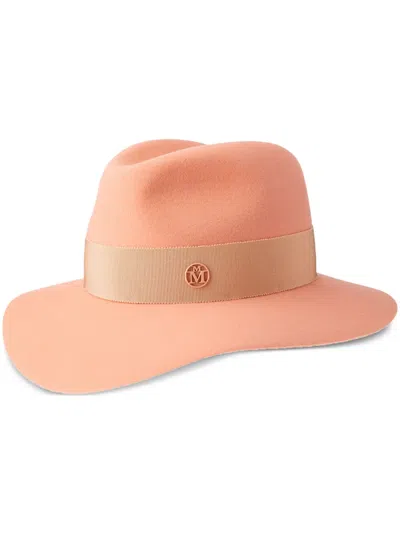 Maison Michel Henrietta Wool-felt Fedora In Pink