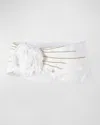 Maison Michel Hiromi Chains Bridal Headband In White