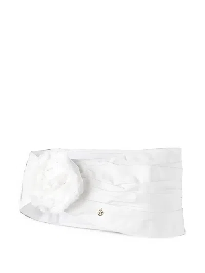 Maison Michel Hiromi Flower-detail Headband In White