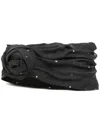 Maison Michel Hiromi Ruched Headband In Grey