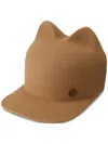 Maison Michel Jamie Ear-detail Wool Cap In Brown