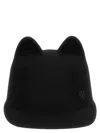 Maison Michel 'jamie' Cat Ear Curved Brim Hat In Black