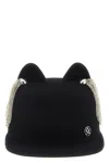 Maison Michel Jamie Hat With Crystals In Black