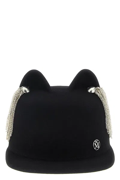 MAISON MICHEL 'JAMIE' HAT WITH CRYSTALS