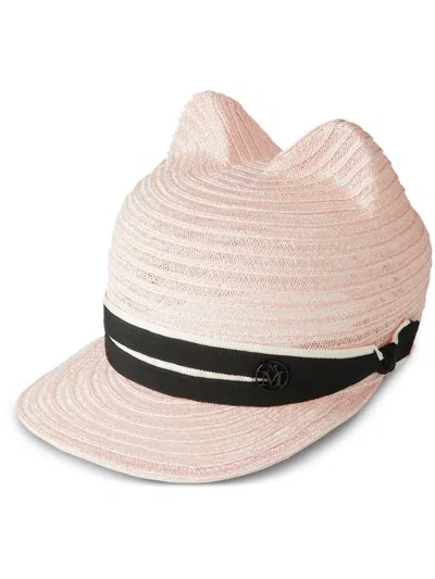 Maison Michel Jamie Strap-detail Hat In Pink