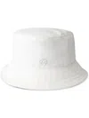 Maison Michel Jason Cotton Bucket Hat In White