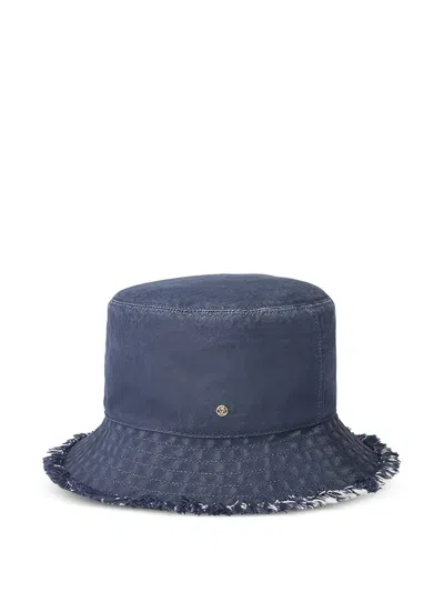 Maison Michel Jason Fringed Appliqué Hat In Metallic