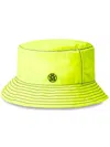 Maison Michel Jason Logo-plaque Bucket Hat In Green