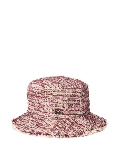 Maison Michel Jason Tweed Bucket Hat In Pink