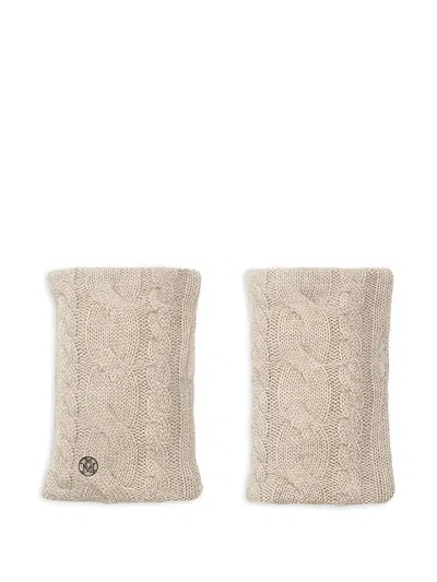 Maison Michel Jolene Mittens In Neutral