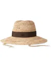 Maison Michel Fedora Hat In Crocheted Rafia Straw In Neutrals