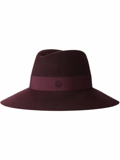Maison Michel Kate Felt Fedora Hat In Red