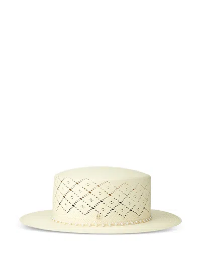 Maison Michel Kiki Beaded Hat In Green