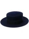 Maison Michel Kiki Fedora Hat In Blue