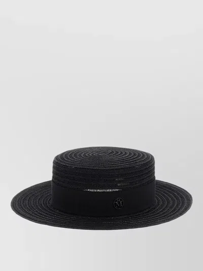 Maison Michel Kiki Hat Circular Crown Wide Brim Design In Black