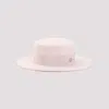 Maison Michel Logo-plaque Hat In Pink