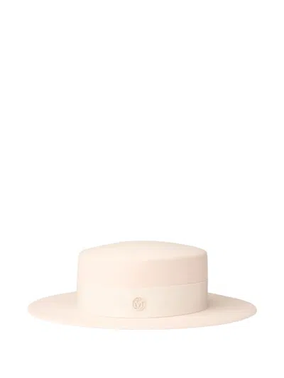 Maison Michel Kiki Ribbon-embellished Hat In Neutrals