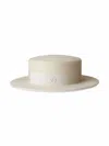 Maison Michel Kiki Waterproof Canotier Hat In Neutrals