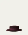 Maison Michel Kiki Waterproof Wool Felt Boater Hat