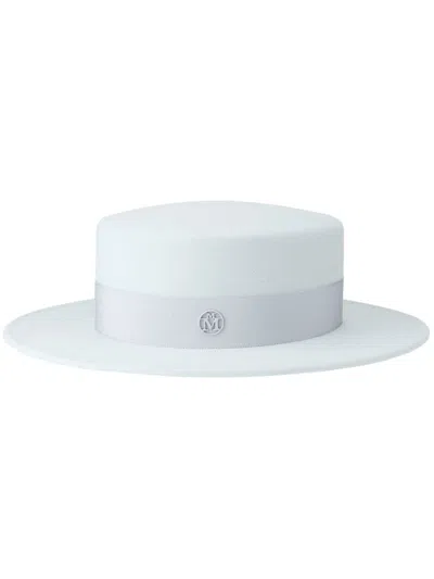 Maison Michel Kiki Woolo-felt Capeline Hat In Blue