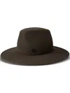 Maison Michel Kyra Logo-plaque Fedora In Brown