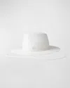 Maison Michel Kyra Felt Wool Fedora W/ Seashells In White