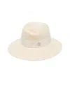 Maison Michel Henrietta Wool Felt Fedora Hat In Neutral
