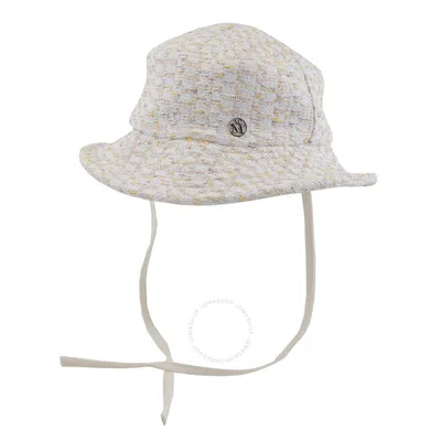 Maison Michel Ladies Angele Light Tweed Bucket Hat In Neutral