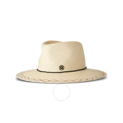 MAISON MICHEL MAISON MICHEL LADIES BEIGE CHARLES STRAW FEDORA HAT