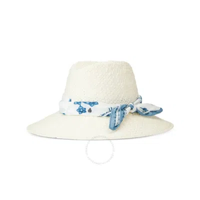 Maison Michel Zango Attached-scarf Fedora Hat In Beige