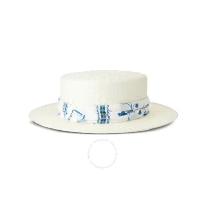 Maison Michel Ladies Beige Kiki Straw Boater Hat
