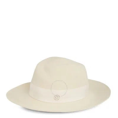 MAISON MICHEL MAISON MICHEL LADIES BEIGE VIRGINIE SEED PEARL FELT FEDORA HAT