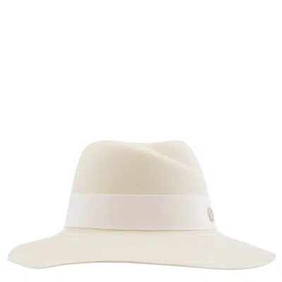 Maison Michel Ladies Beige Virginie Seed Pearl Felt Fedora Hat