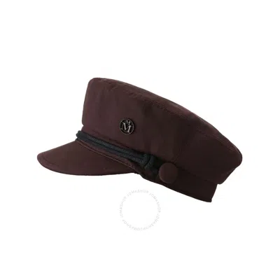 Maison Michel New Abby Paperboy Hat In Brown